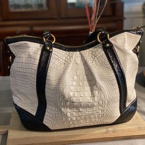 BRAHMIN Like New Leather Melbourne Megatote Bag